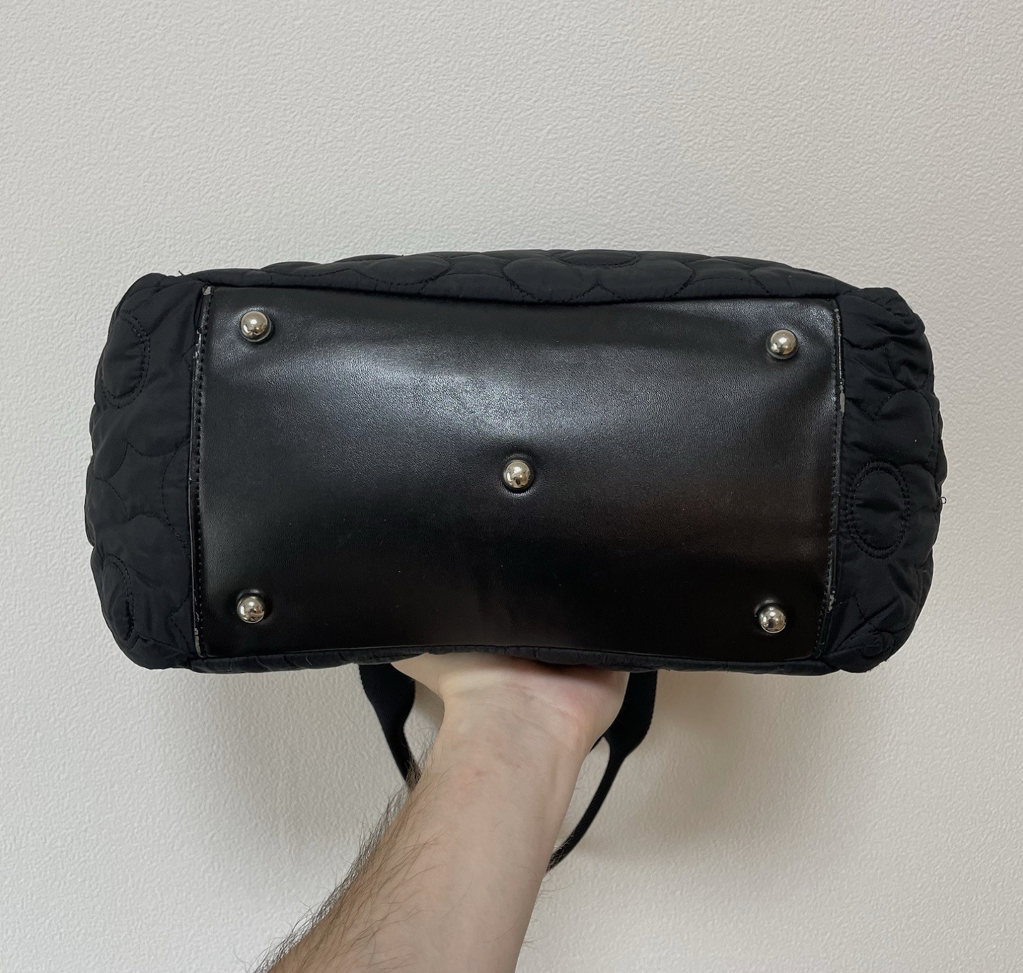 マリークワント 2WAYハンドバッグ ショルダーバッグ ブラック 刺繍フラワー ヴィンテージ Y2K 00年代