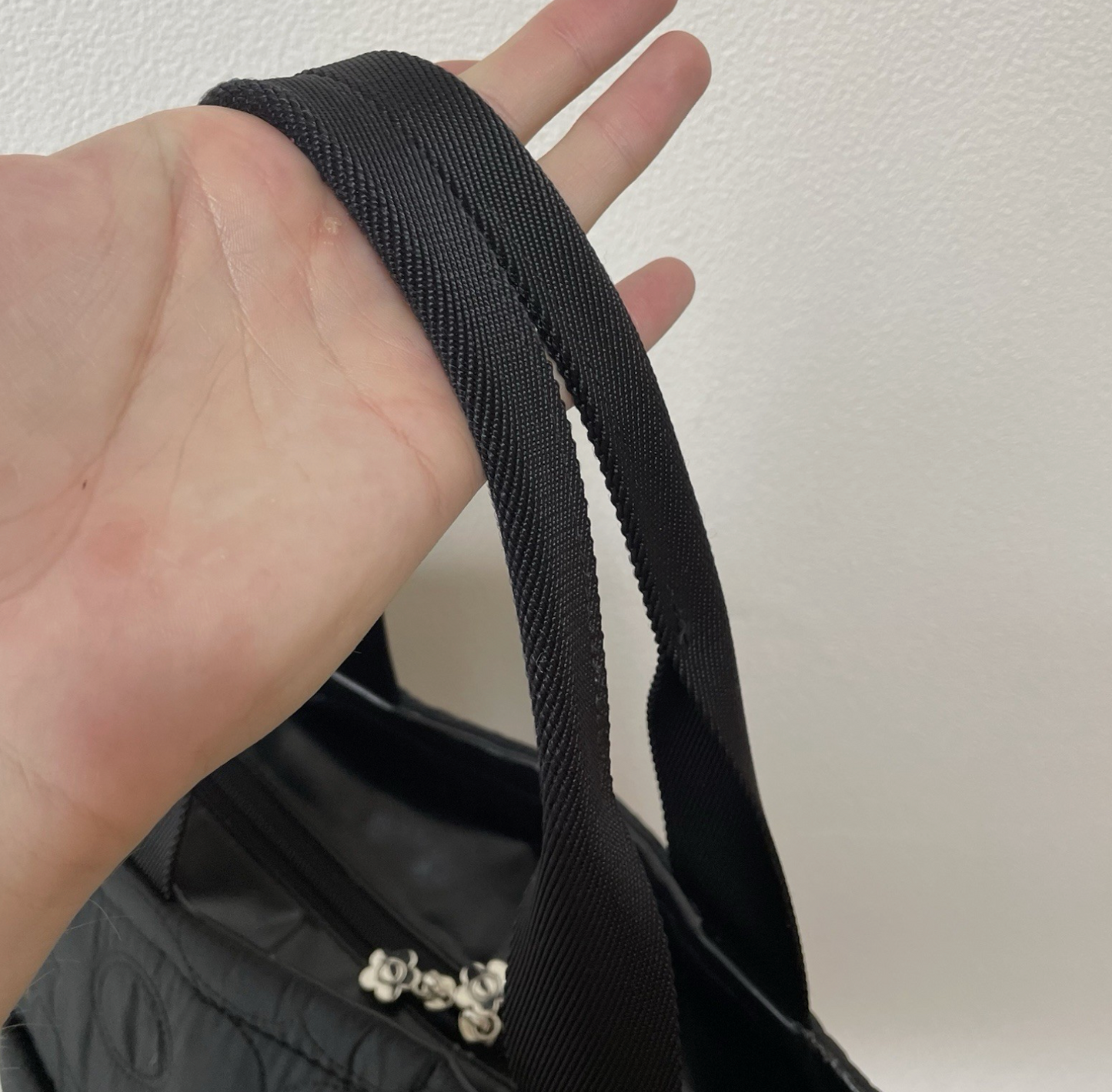 マリークワント 2WAYハンドバッグ ショルダーバッグ ブラック 刺繍フラワー ヴィンテージ Y2K 00年代