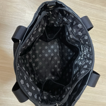 マリークワント 2WAYハンドバッグ ショルダーバッグ ブラック 刺繍フラワー ヴィンテージ Y2K 00年代