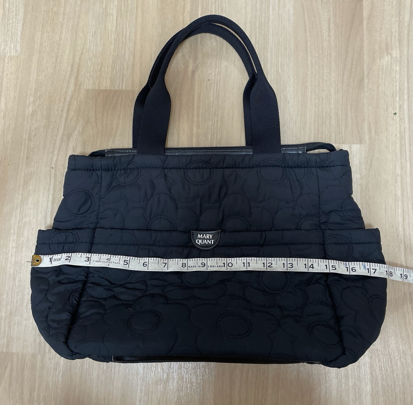 マリークワント 2WAYハンドバッグ ショルダーバッグ ブラック 刺繍フラワー ヴィンテージ Y2K 00年代