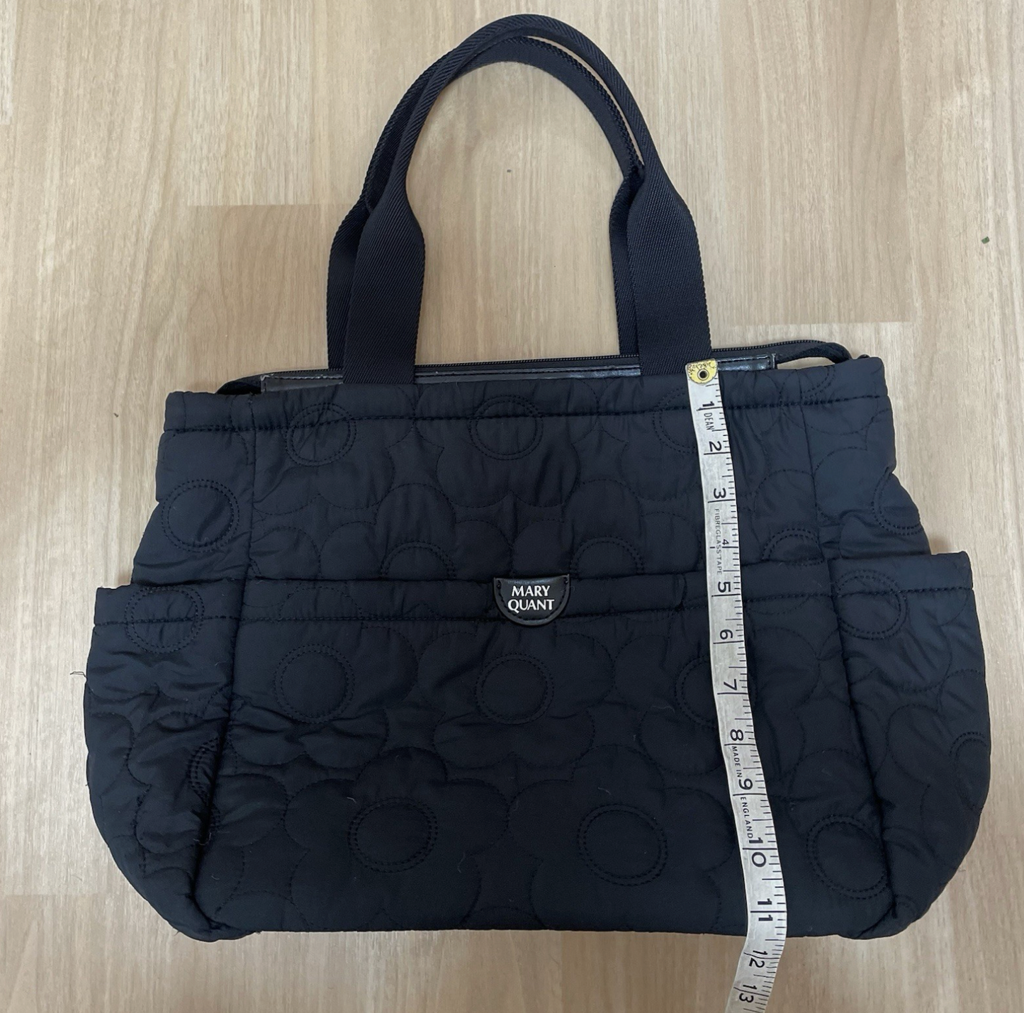 マリークワント 2WAYハンドバッグ ショルダーバッグ ブラック 刺繍フラワー ヴィンテージ Y2K 00年代