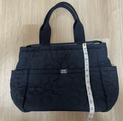 マリークワント 2WAYハンドバッグ ショルダーバッグ ブラック 刺繍フラワー ヴィンテージ Y2K 00年代