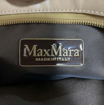 Max Mara Vintage Leather Satchel Cross Body Shoulder Bag