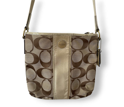 Coach F21905 Vintage Canvas Crossbody Shoulder Bag