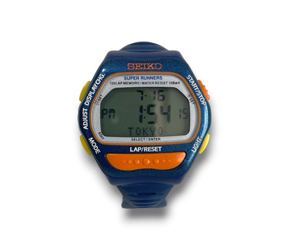 Seiko Super Runners S650-4000 Digital Watch (Blue)