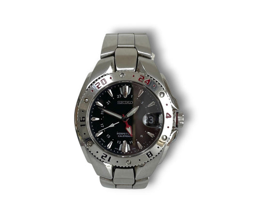 Seiko GMT Vintage 2000's Perpetual Calendar Mens Quartz Watch