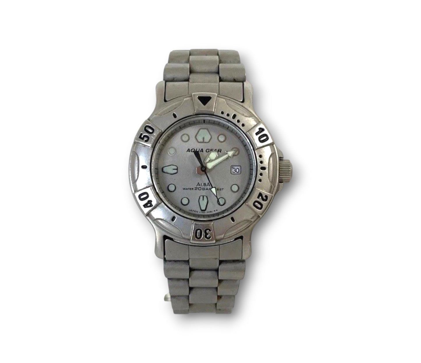 Seiko Alba Aqua Gear V782-0060 Vintage Quartz Dive Watch