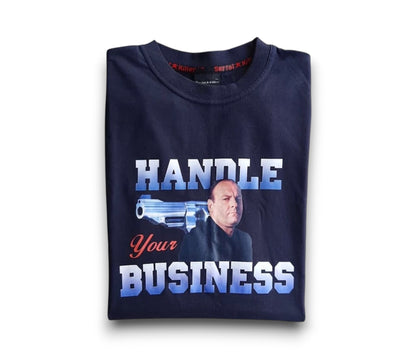 Serial Killer Vintage Tony Soprano 'Handle Your Business' T-shirt Mens L