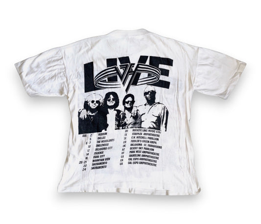 Eddie Van Halen Vintage 1986 White T-shirt AOP Mens L