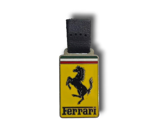 Ferrari Vintage Keyring FOB Enamel Leather